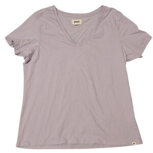 Pact Organic Cotton Women's V-neck Short Sleeve T-shirt Lilac Purple Size Medium